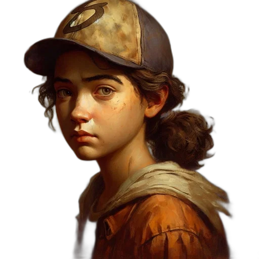 hat, face, jacket, staff, photorealistic, concept art, oil painting, fantasy art transparent PNG cut-out