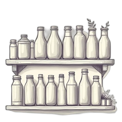 bottle, food, furniture, concept art transparent PNG cut-out