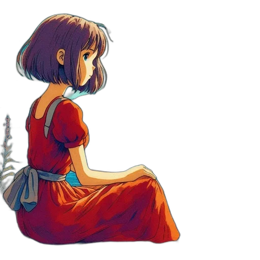 dress, crown, flower, robot, watercolor, concept art, anime, pixel art transparent PNG cut-out