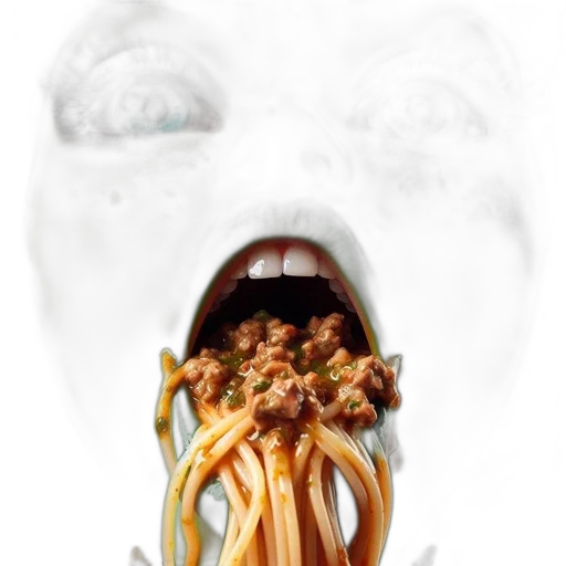 food, creature, mask, face, concept art, photorealistic, 3d render, comic book art transparent PNG cut-out