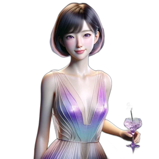 dress, jewelry, robot, staff, 3d render, concept art, photorealistic, fantasy art transparent PNG cut-out