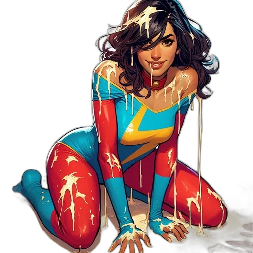 comic book art, concept art, cartoon, animated, female, figure, likely, superhero transparent PNG cut-out