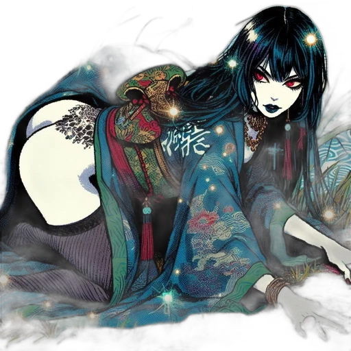 dragon, sword, fantasy art, concept art, anime, watercolor, underwater, fire transparent PNG cut-out