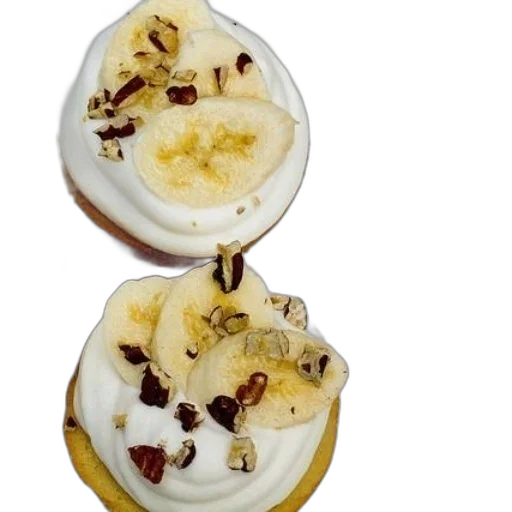 food, jewelry, crown, three, banana, cupcakes, cream, cheese transparent PNG cut-out