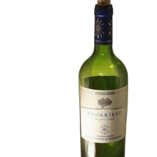 bottle, aguaribay, wine, sits, next, glass, filled, red transparent PNG cut-out