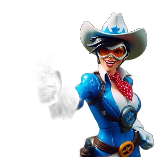 weapon, robot, staff, hat, concept art, 3d render, comic book art, animated transparent PNG cut-out