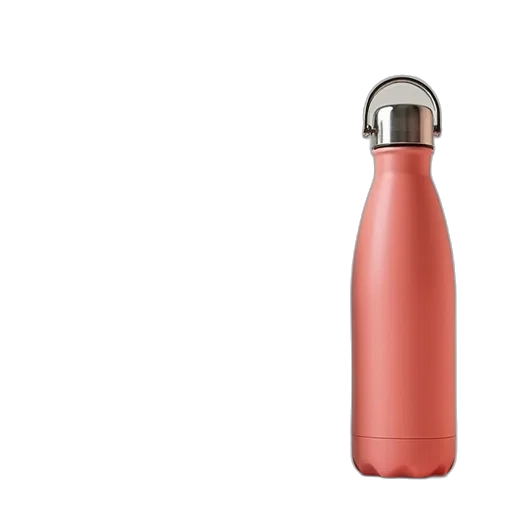 bottle, 3d render, colorful, eco, friendly, stainless, steel, vacuum transparent PNG cut-out