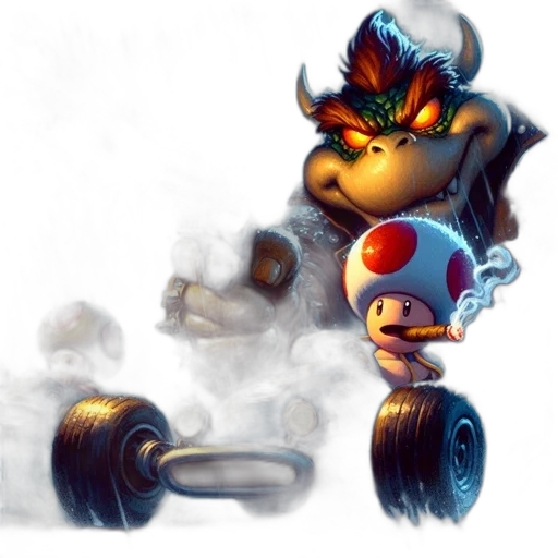 car, concept art, fantasy art, 3d render, photorealistic, mario, universe, two transparent PNG cut-out