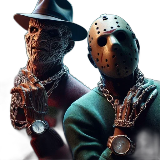 mask, concept art, comic book art, 3d render, image, freddy, krueger, jason transparent PNG cut-out