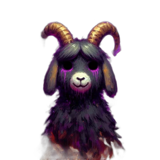 animal, creature, staff, pixel art, fantasy art, concept art, watercolor, dark transparent PNG cut-out