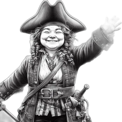 staff, pencil sketch, concept art, comic book art, photorealistic, cheerful, woman, dressed transparent PNG cut-out