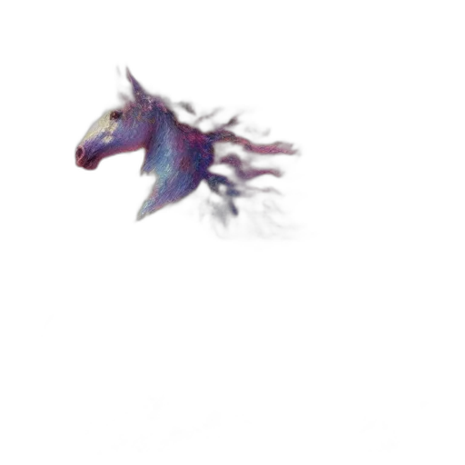 dragon, creature, animal, hair, vaporwave, concept art, pixel art, fantasy art transparent PNG cut-out