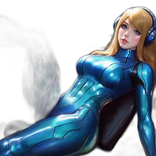 robot, comic book art, concept art, fantasy art, anime, outer space, blue, woman transparent PNG cut-out