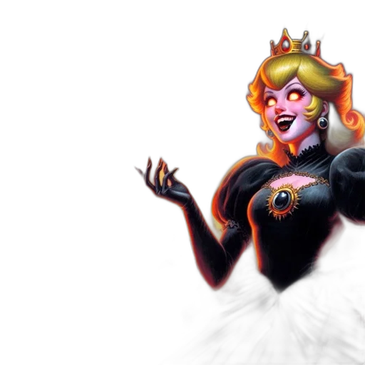 crown, dress, concept art, 3d render, fantasy art, comic book art, tempestuous, sky transparent PNG cut-out