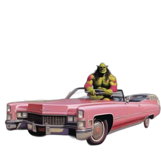 car, concept art, comic book art, 3d render, fire, scene, vibrant, colors transparent PNG cut-out