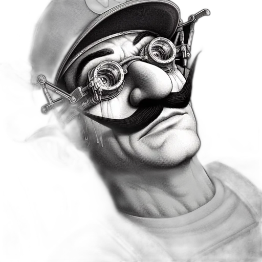 mask, face, robot, staff, comic book art, concept art, photorealistic, pencil sketch transparent PNG cut-out