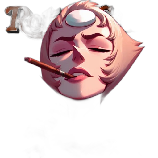 mask, face, staff, concept art, vaporwave, pixel art, anime, pastel transparent PNG cut-out