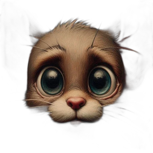 animal, creature, face, staff, photorealistic, 3d render, concept art, cartoon transparent PNG cut-out