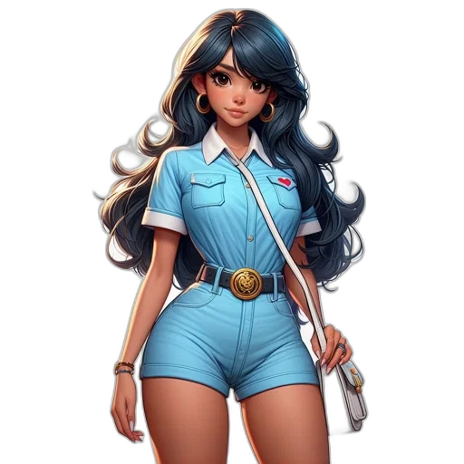 staff, weapon, concept art, comic book art, fantasy art, cartoon, blue, digitally transparent PNG cut-out