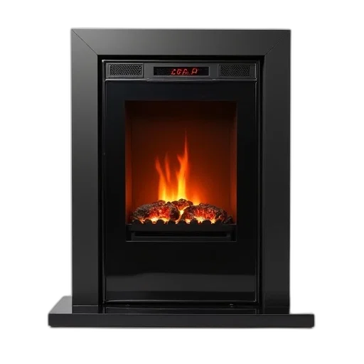 fire, modern, black, electric, fireplace, glass, front, digital transparent PNG cut-out