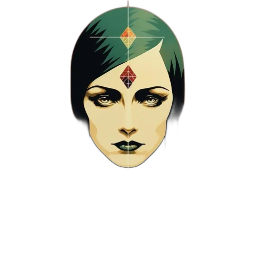 jewelry, face, mask, crown, comic book art, fantasy art, pixel art, concept art transparent PNG cut-out
