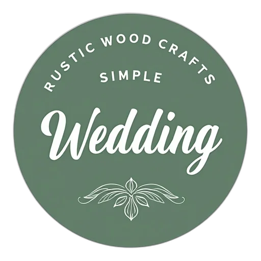 circular, logo, green, background, white, text, reads, rustic transparent PNG cut-out