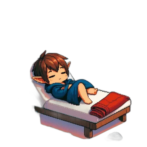 pixel art, watercolor, anime, vaporwave, pixel, art, scene, elf transparent PNG cut-out