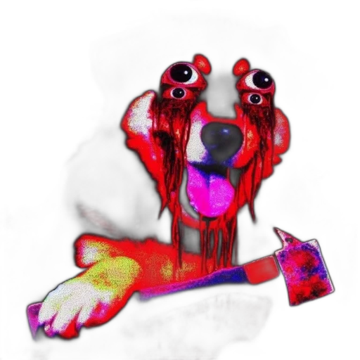 animal, staff, creature, mask, concept art, vaporwave, 3d render, pixel art transparent PNG cut-out