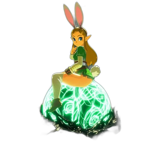 dress, creature, crown, concept art, pixel art, fantasy art, 3d render, green transparent PNG cut-out
