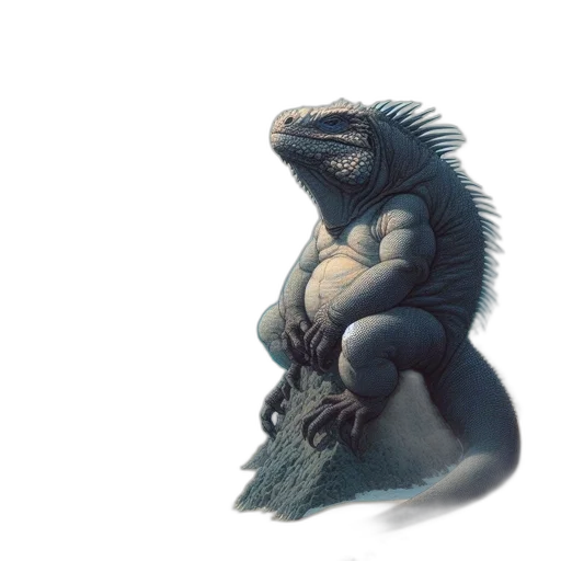 creature, animal, dragon, concept art, fantasy art, photorealistic, anthropomorphic, iguana transparent PNG cut-out