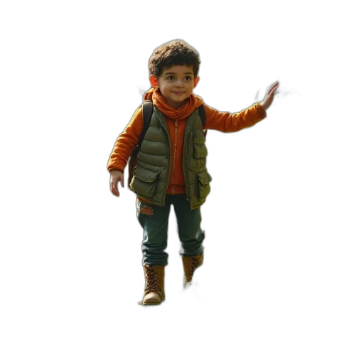 jacket, staff, creature, weapon transparent PNG cut-out