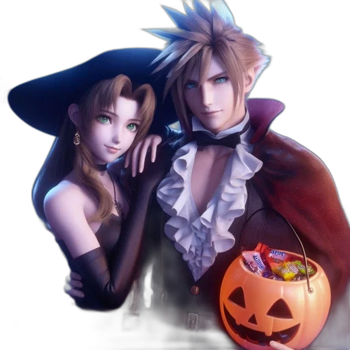 fantasy art, concept art, pixel art, watercolor, dark, two, animated, characters transparent PNG cut-out