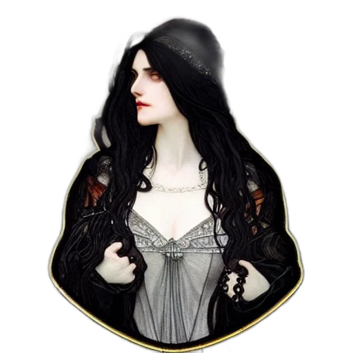 jewelry, dress, jacket, fantasy art transparent PNG cut-out