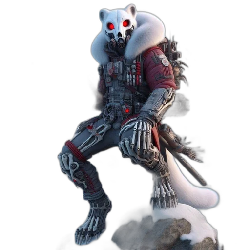 creature, robot, mask, animal, concept art, fantasy art, 3d render, comic book art transparent PNG cut-out