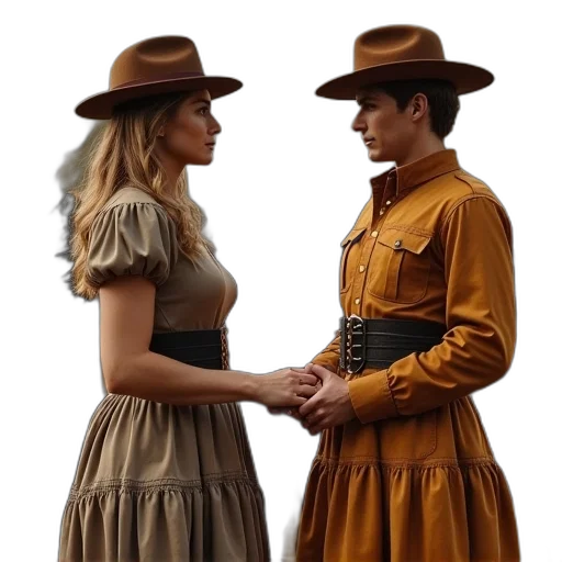 hat, dress, fire, forest transparent PNG cut-out