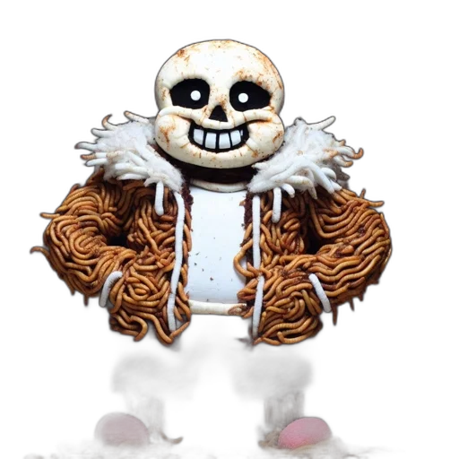jacket, food, creature, jewelry, 3d render, concept art, anthropomorphic, skeleton transparent PNG cut-out