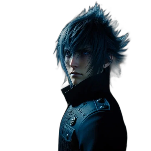 jacket, hair, face, staff, concept art, fantasy art, photorealistic, cyberpunk transparent PNG cut-out
