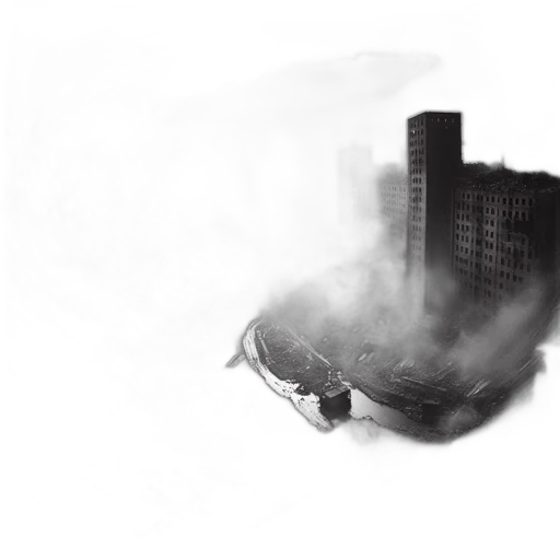 mask, car, building, robot, concept art, photorealistic, 3d render, fantasy art transparent PNG cut-out