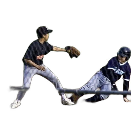 concept art, photorealistic, baseball, player, slides, into, home, plate transparent PNG cut-out