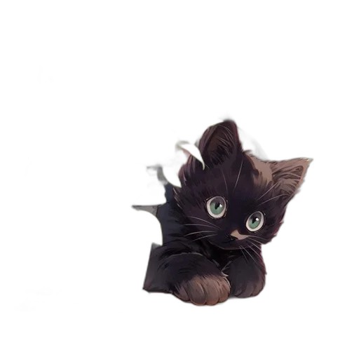 staff, creature, animal, hat, 3d render, photorealistic, dark, black transparent PNG cut-out