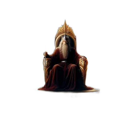 crown, mask, face, staff, concept art, fantasy art, oil painting, photorealistic transparent PNG cut-out