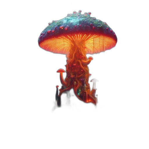 umbrella, hat, crown, dragon, 3d render, concept art, pixel art, fantasy art transparent PNG cut-out