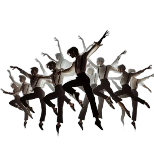 staff, concept art, 3d render, photorealistic, oil painting, underwater, dancers, formal transparent PNG cut-out