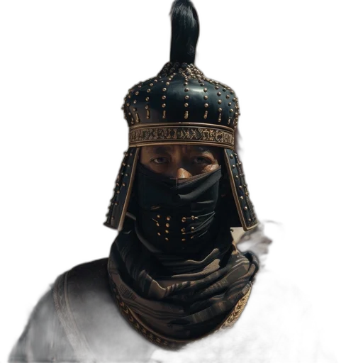 mask, sword, face, staff, concept art, fantasy art, photorealistic, 3d render transparent PNG cut-out