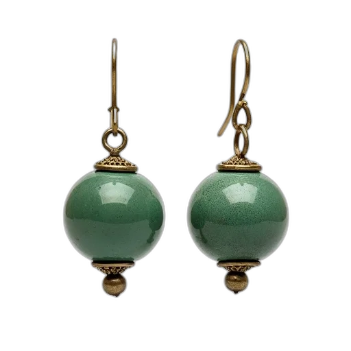 jewelry, green, pair, earrings, textured, metallic, finish, greenish transparent PNG cut-out