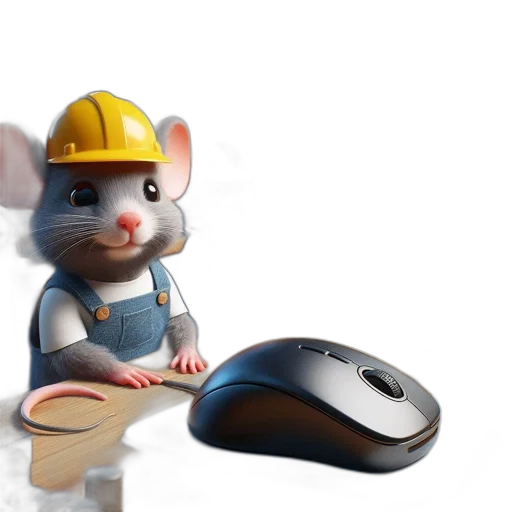staff, 3d render, concept art, photorealistic, animated, anthropomorphic, mice, work transparent PNG cut-out