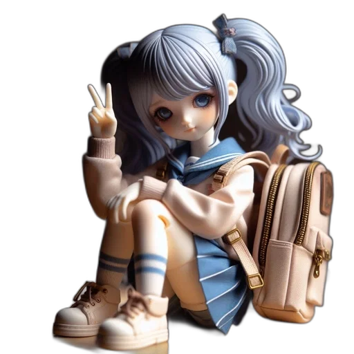 robot, weapon, staff, face, 3d render, concept art, anime, vaporwave transparent PNG cut-out