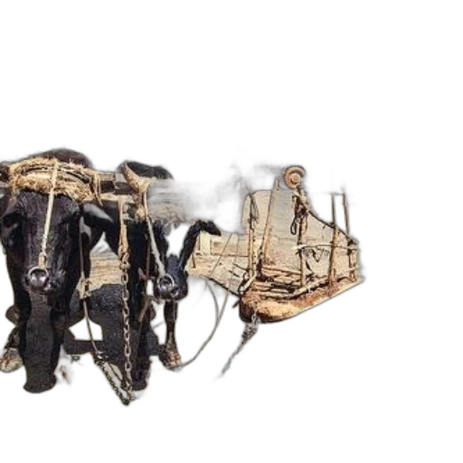 shoes, mask, weapon, robot, concept art, two, cows, harnessed transparent PNG cut-out