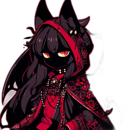 mask, dress, creature, staff, pixel art, concept art, fantasy art, anime transparent PNG cut-out