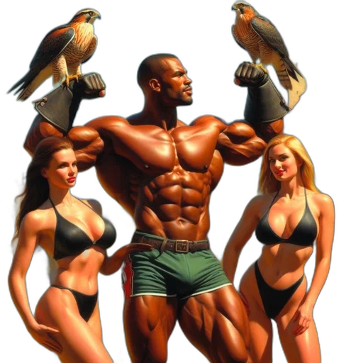 animal, concept art, photorealistic, fantasy art, oil painting, image, features, man transparent PNG cut-out